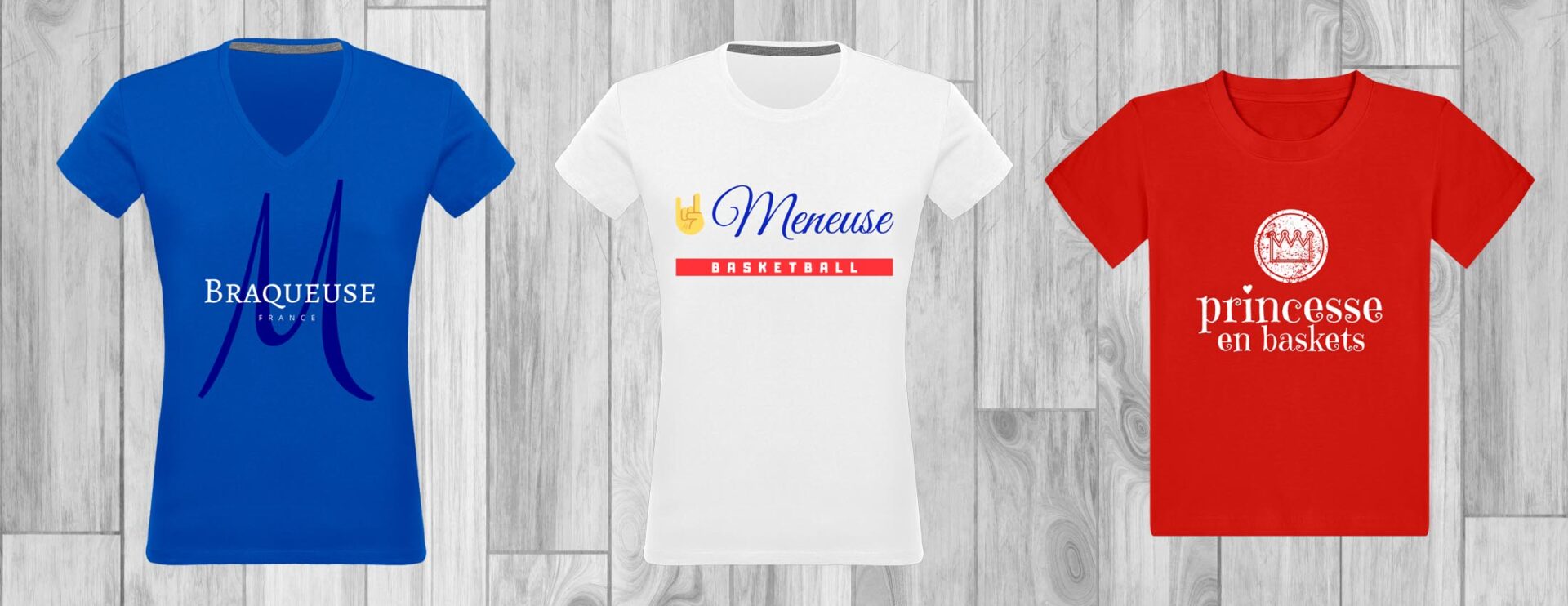 3 t-shirts pour soutenir l'Équipe de France féminine de basket