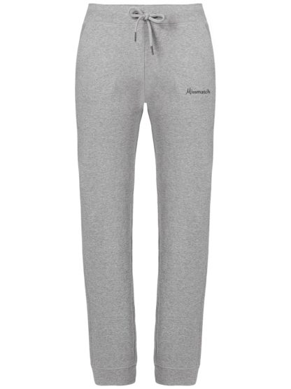 Pantalon de Jogging Femme coton bio - Gris chiné - Face