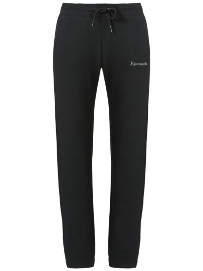 Pantalon de Jogging Femme coton bio - Noir - Face